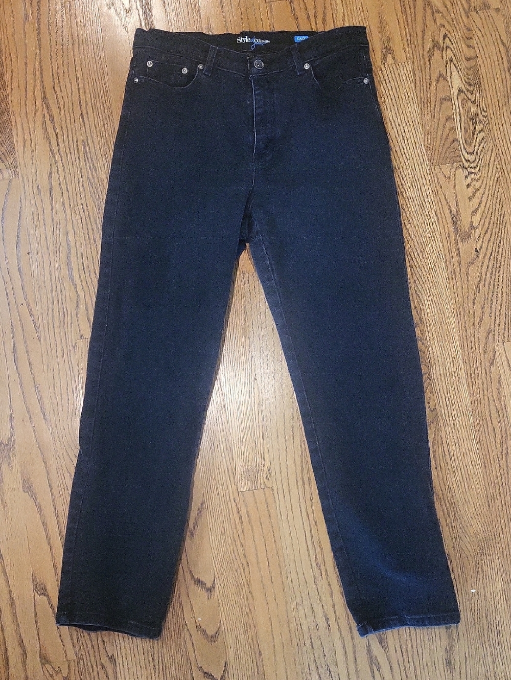 Faded Black Style & Co  Straight-Leg Jeans 12 petite 98% cotton like new